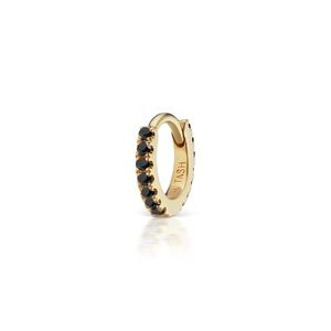Maria Tash 5mm gold and black diamond eternity hoop earring
